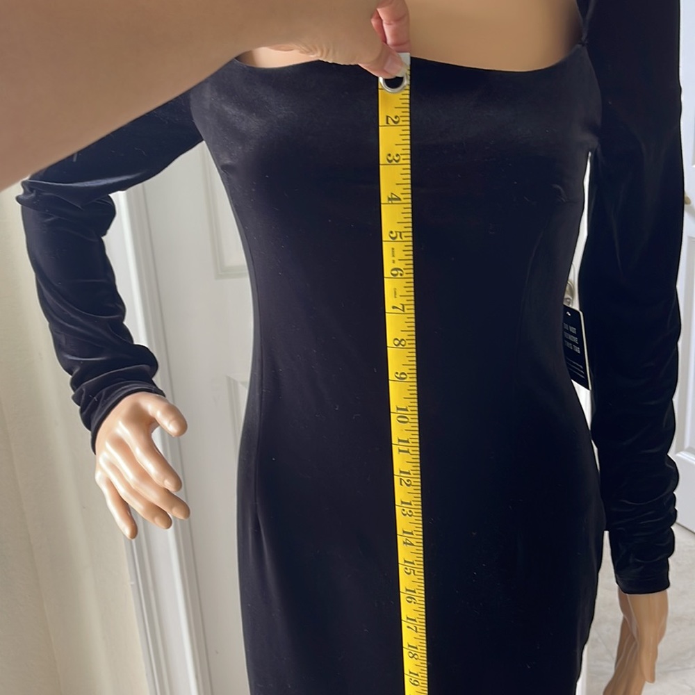 Black Velvet Party Dress - Picture 8 of 9